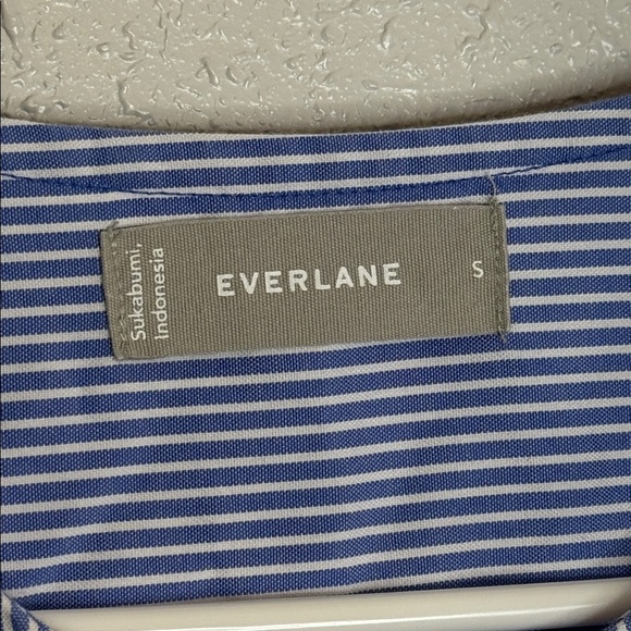 Everlane The Tiered Midi Blue & White Stripe Dress Size Small - Picture 3 of 8